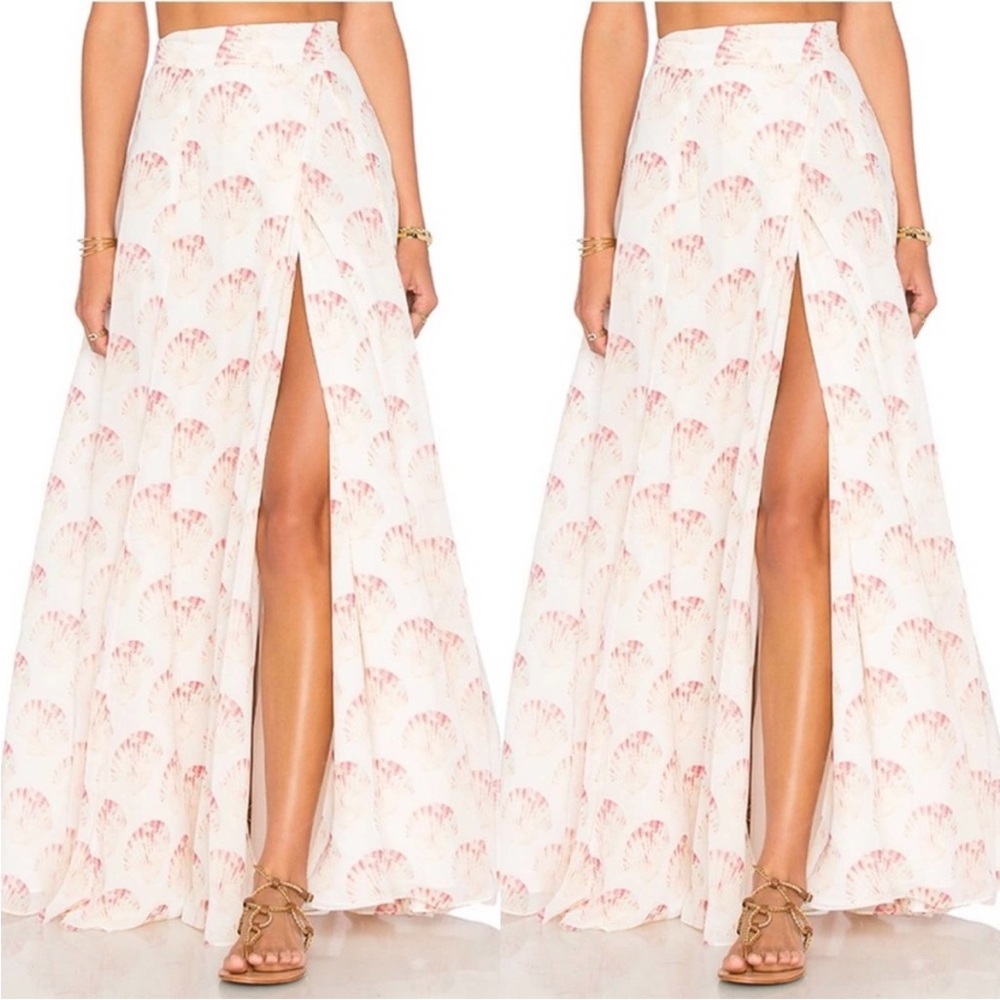 Lovers + Friends Pink Floral Maxi Skirt Revolve X Alexis REN